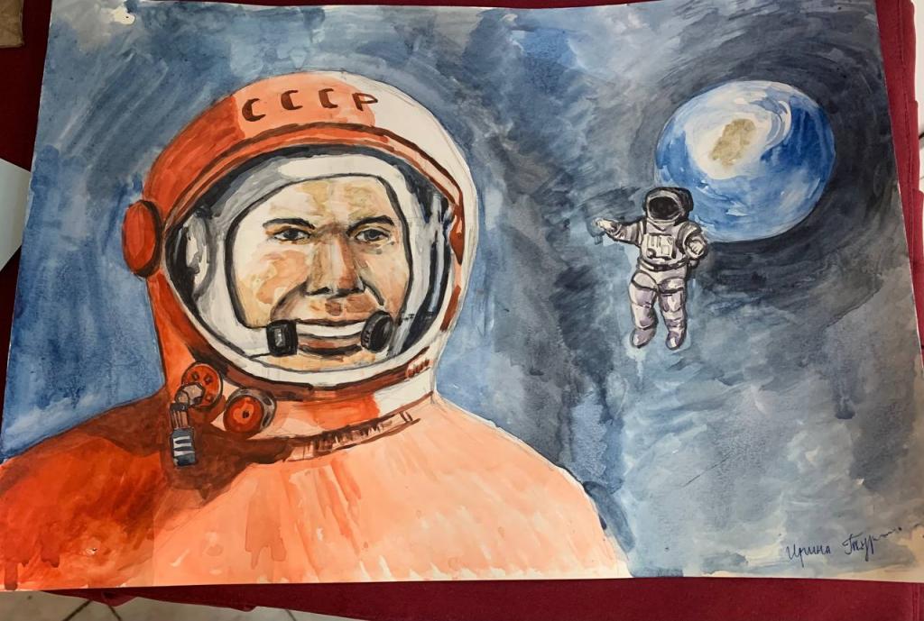 Видео день космонавтики для начальной школы. Картина на день космонавтики. День космонавтики картинки. Рисунок на тему космонавтики. Иллюстрация к 12 апреля.